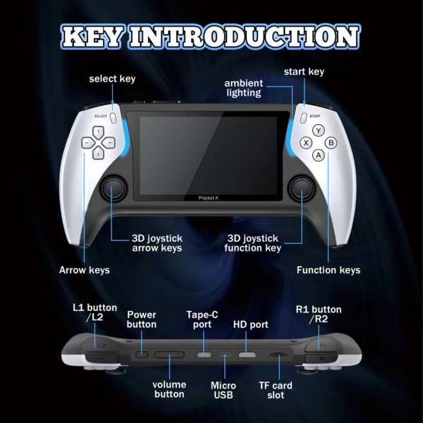 Project X Pro Retro Gaming Console 64/128G, Handheld Emulator Console ...