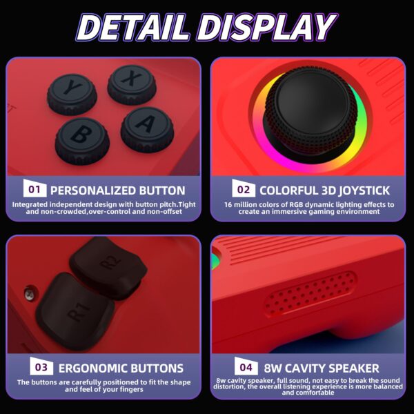 R36T Retro Gaming Console 64/128G, Handheld Emulator Console with Built ...